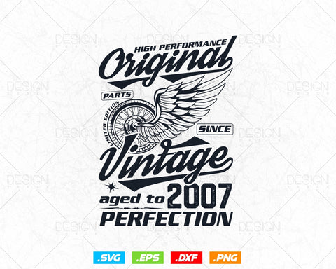 Aged To Perfection 16th Birthday Svg Png, Vintage 2008, Original Parts Svg, Official Teneegar Svg, Birthday Gift for Son, Cricut Cut Files SVG DesignDestine 