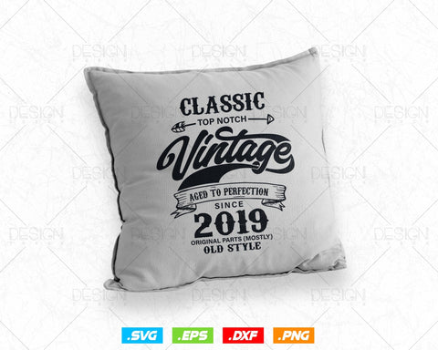 Aged To Perfection 5th Birthday Svg Png, Vintage 2019, Original Parts Svg, Birthday Shirt, Birthday Gift for Son, Cricut Cut Files Svg SVG DesignDestine 