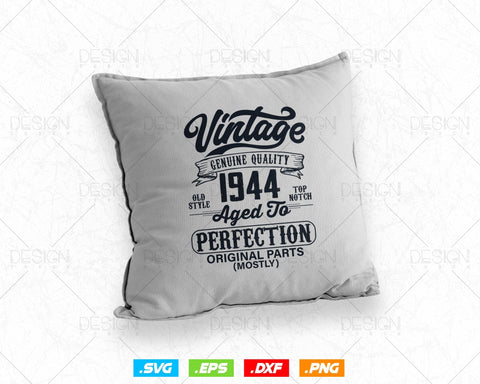 Aged To Perfection 80th Birthday Svg Png, Vintage 1944, Original Parts Svg, Birthday Shirt Svg, Birthday Gift for Dad, Cricut Cut Files Svg SVG DesignDestine 