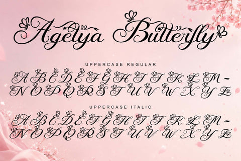 Agetya Butterfly Font Prasetya Letter 