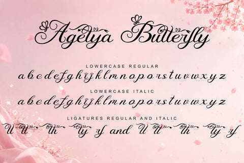 Agetya Butterfly Font Prasetya Letter 
