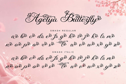 Agetya Butterfly Font Prasetya Letter 