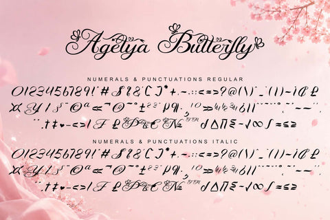 Agetya Butterfly Font Prasetya Letter 
