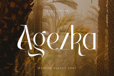 Agezka Display Font Font Irvan Randi 