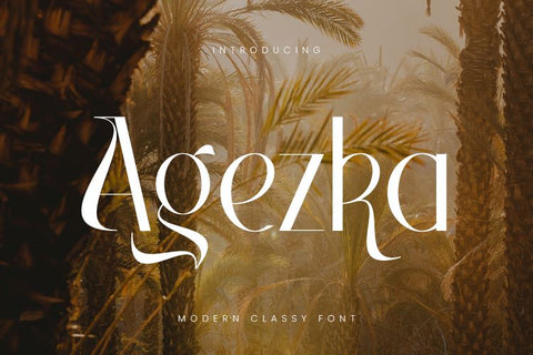 Agezka Display Font Font Irvan Randi 