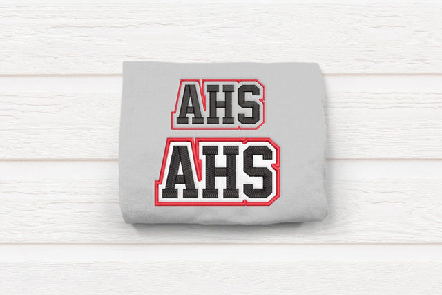 AHS High School Initials Embroidery Embroidery/Applique DESIGNS Risa Rocks It 