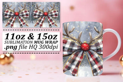 AI-generated mug wrap PNGs, ideal for 11oz and 15oz! , Xmas Sublimation afrosvg 