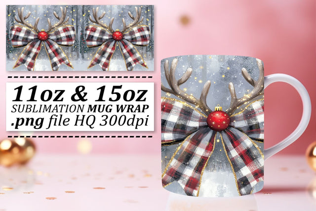 AI-generated mug wrap PNGs, ideal for 11oz and 15oz! , Xmas Sublimation afrosvg 