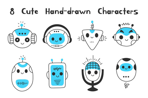 AI Robot & Chatbot Avatars PNG Clipart Sublimation Rin Green 