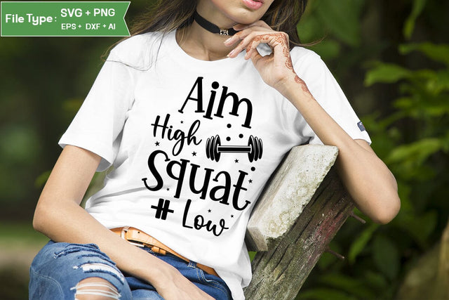 Aim High Squat Low SVG Design,Workout SVG Design, Fitness SVG Design, Gym SVG Design SVGs,Quotes and Sayings,Food & Drink,On Sale, Print & Cut SVG DesignPlante 503 