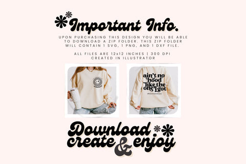 Ain't No Hood Like Motherhood SVG SVG Toteally Creations 