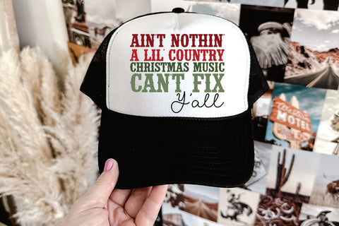 Ain't Nothin' A Little Christmas Country Music Can't Fix SVG Pickled Thistle Creative 