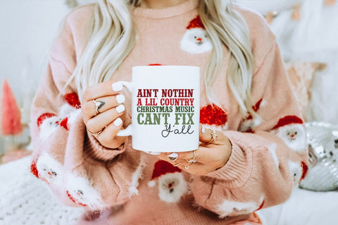 Ain't Nothin' A Little Christmas Country Music Can't Fix SVG Pickled Thistle Creative 