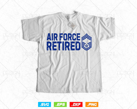 Air Force Chief Master Sergeant CMSgt Retired Svg Png, Retirement Gifts Dad Grandpa, Fathers Day Svg, Svg Files for Cricut, Instant download SVG DesignDestine 