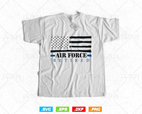Air Force Retired USA Flag Svg Png, Fathers Day Svg, veteran svg, military svg, Svg Files for Cricut Silhouette, Instant download SVG DesignDestine 