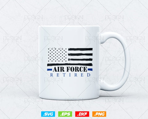 Air Force Retired USA Flag Svg Png, Fathers Day Svg, veteran svg, military svg, Svg Files for Cricut Silhouette, Instant download SVG DesignDestine 