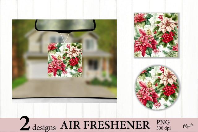 Air Freshener Sublimation PNG. Poinsettia PNG. Air Fresh PNG Sublimation Olga Terlyanskaya 