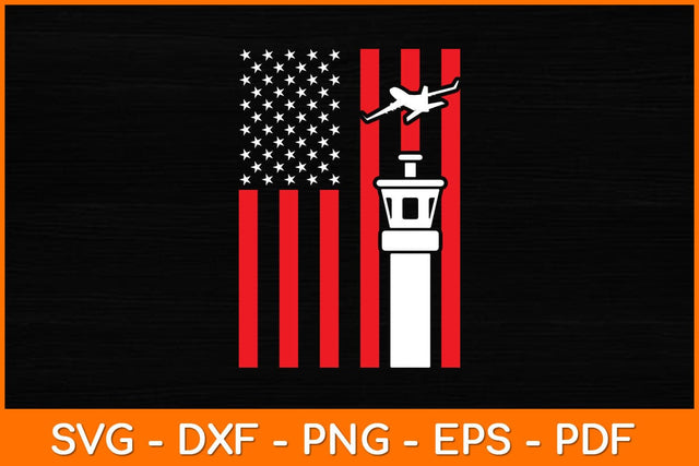 Air Traffic Controller American Flag Svg Design SVG artprintfile 