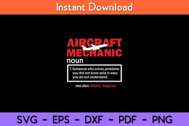 Aircraft Mechanic Definition Airplane Technician Svg Design SVG artprintfile 