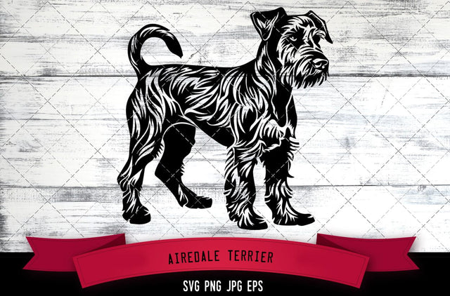 Airedale Terrier SVG, Dog SVG, Logo - Digital Download with Commercial License for Cricut, Silhouette, Scan N Cut Crafting SVG Loveleen Kaur 
