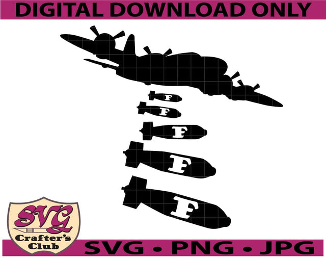 Airplane Dropping F Bombs SVG t-shirt Funny Adult Swear Words Design SVG SVG Crafter's Club 