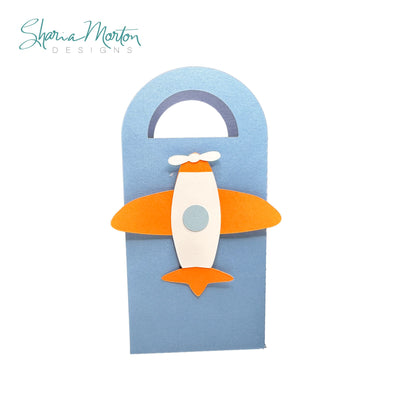 Airplane Gift Bag Silhouette Design for Travel Party Favors and Aviation-Themed Crafts SVG Sharia Morton Designs 