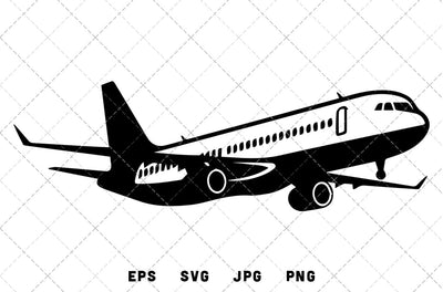 Airplane Vector Graphics - JPG, SVG, PNG, EPS - Digital Download with Commercial License for Cricut, Silhouette, Scan N Cut Crafting SVG Loveleen Kaur 