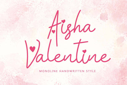 Aisha Valentine Font Prasetya Letter 