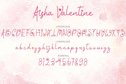 Aisha Valentine Font Prasetya Letter 