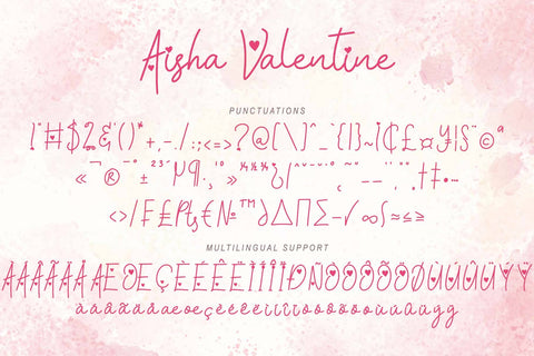 Aisha Valentine Font Prasetya Letter 