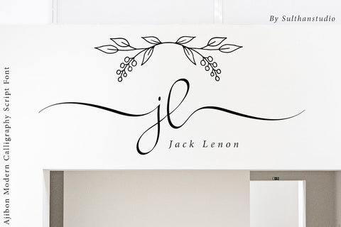 Ajibon script Font Sulthan studio 