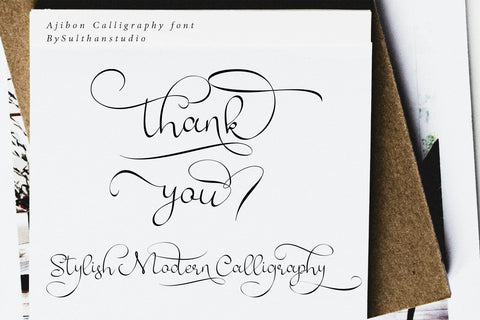 Ajibon script Font Sulthan studio 