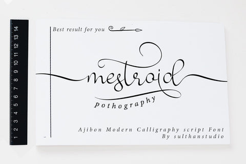 Ajibon script Font Sulthan studio 