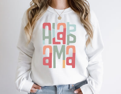 Alabama Retro Typography PNG | Vintage State Name Design | Sublimation Digital Download Sublimation Print Perfect Design Shop 