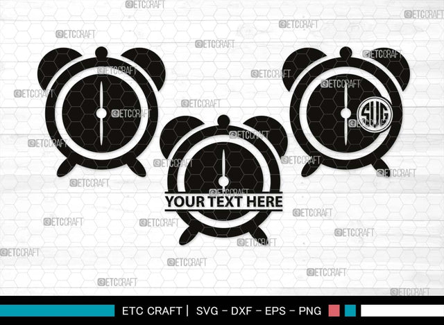 Alarm Clock Monogram, Alarm Clock Silhouette, Alarm Clock SVG, Morning Clock Svg, Vintage Alarm Clock Svg, Ringing Clock Svg, Old Alarm Clock Svg, SB00512 SVG ETC Craft 