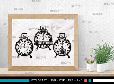 Alarm Clock Monogram, Alarm Clock Silhouette, Alarm Clock SVG, Morning Clock Svg, Vintage Alarm Clock Svg, Ringing Clock Svg, Old Alarm Clock Svg, SB00512 SVG ETC Craft 