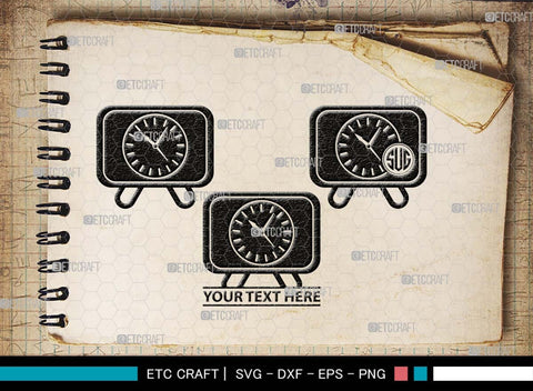 Alarm Clock Monogram, Alarm Clock Silhouette, Alarm Clock SVG, Morning Clock Svg, Vintage Alarm Clock Svg, Ringing Clock Svg, Old Alarm Clock Svg, SB00512 SVG ETC Craft 