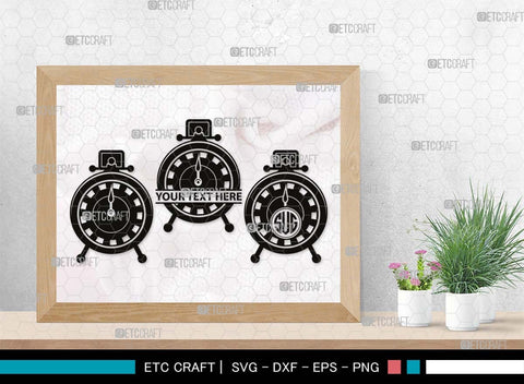 Alarm Clock Monogram, Alarm Clock Silhouette, Alarm Clock SVG, Morning Clock Svg, Vintage Alarm Clock Svg, Ringing Clock Svg, Old Alarm Clock Svg, SB00512 SVG ETC Craft 