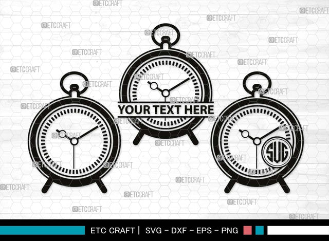 Alarm Clock Monogram, Alarm Clock Silhouette, Alarm Clock SVG, Morning Clock Svg, Vintage Alarm Clock Svg, Ringing Clock Svg, Old Alarm Clock Svg, SB00512 SVG ETC Craft 