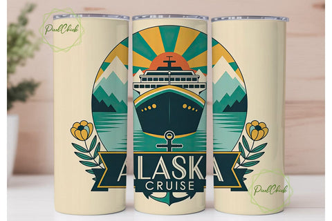 Alaska Cruise 20oz Tumbler Wrap Sublimation PixelChick 