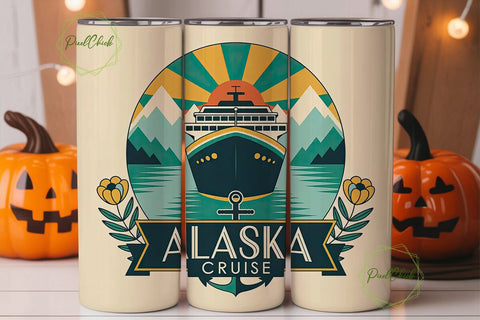 Alaska Cruise 20oz Tumbler Wrap Sublimation PixelChick 