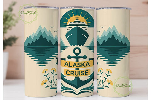 Alaska Cruise 20oz Tumbler Wrap Sublimation PixelChick 