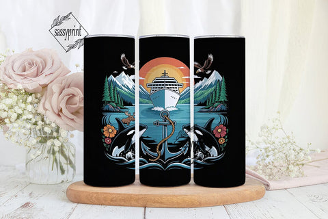 Alaska Cruise 20oz Tumbler Wrap Sublimation sassyprint 