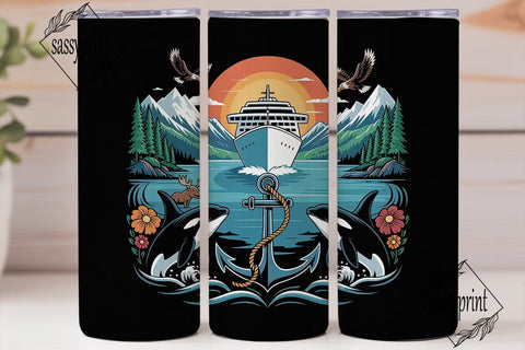 Alaska Cruise 20oz Tumbler Wrap Sublimation sassyprint 