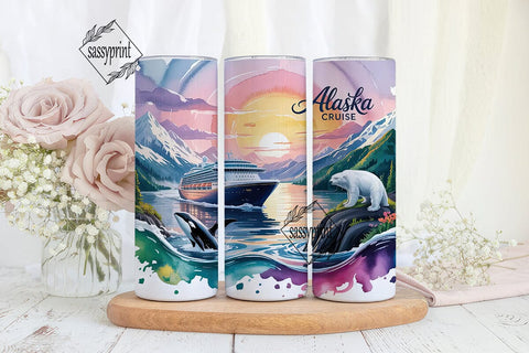 Alaska Cruise 20oz Tumbler Wrap Sublimation sassyprint 