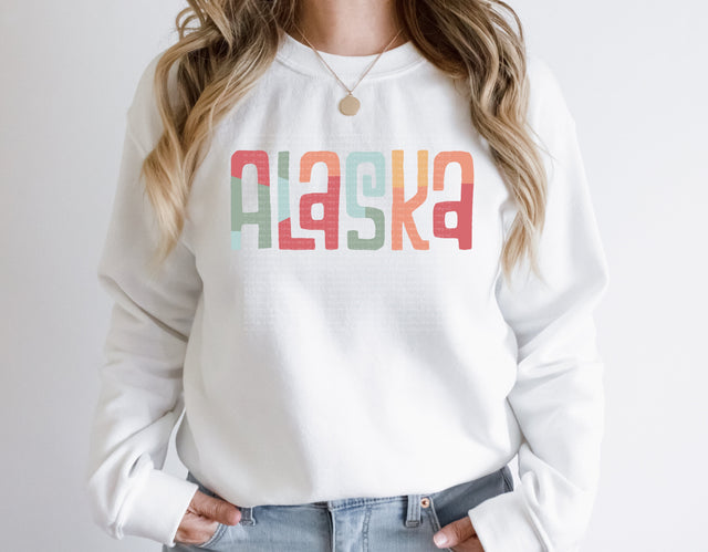 Alaska Retro Typography PNG | Vintage State Name Design | Sublimation Digital Download Sublimation Print Perfect Design Shop 