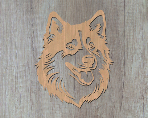 Alaskan Malamute Laser SVG Cut File, Alaskan Malamute Glowforge File, Alaskan Malamute DXF, Alaskan Malamute Wall Art SVG SVG HappyDesignStudio 