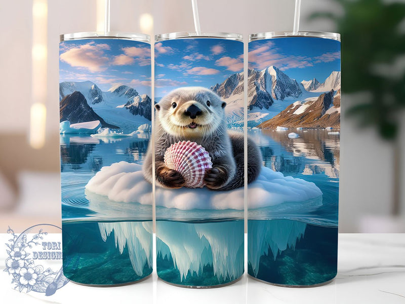 Alaskan Wilderness Wildlife Tumbler, Moose, Bear, Wolf, Eagle, Scenic Nature Art, Arctic Landscape, Tumbler Wrap, Sublimation Design, 20oz Tumbler, Wilderness Artwork Sublimation ToriDesigns 