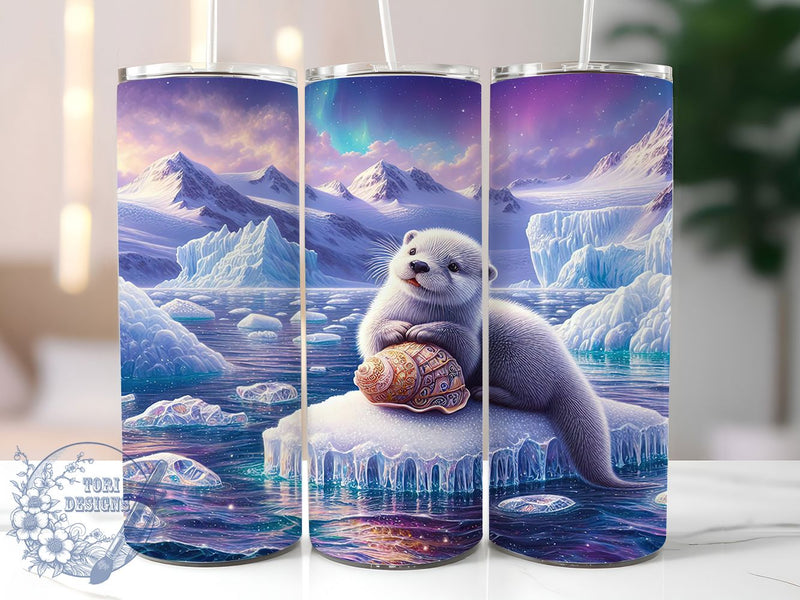 Alaskan Wilderness Wildlife Tumbler, Moose, Bear, Wolf, Eagle, Scenic Nature Art, Arctic Landscape, Tumbler Wrap, Sublimation Design, 20oz Tumbler, Wilderness Artwork Sublimation ToriDesigns 