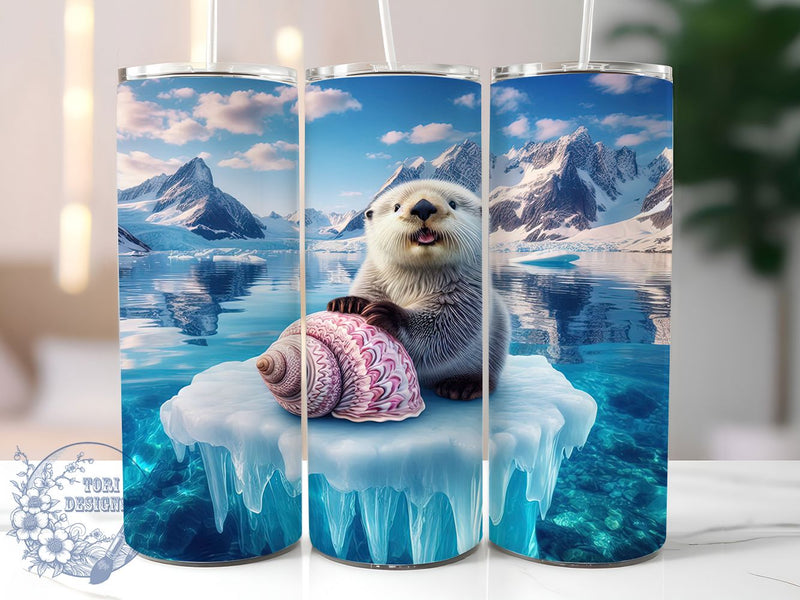 Alaskan Wilderness Wildlife Tumbler, Moose, Bear, Wolf, Eagle, Scenic Nature Art, Arctic Landscape, Tumbler Wrap, Sublimation Design, 20oz Tumbler, Wilderness Artwork Sublimation ToriDesigns 